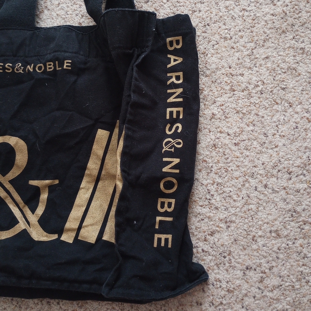 Barnes And Noble Book Bag Black & Gold - Picture 3 of 8